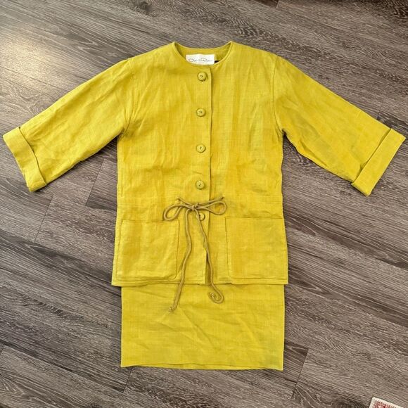 Oscar De La Renta Vintage Dress and Jacket Set - Picture 1 of 15